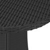vidaXL Градински комплект с възглавници, 5 части, черен полиратан