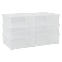 vidaXL Пластмасови кутии за съхранение 6 бр 5 л стифиращи