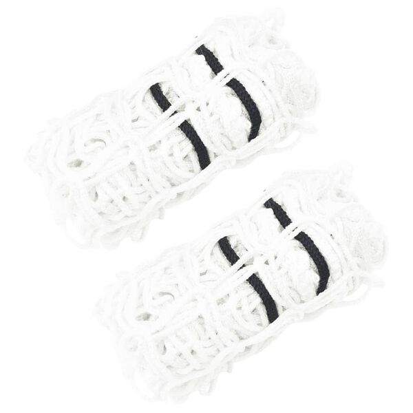 vidaXL Мрежа за сено, 2 бр, кръгли, бели, 100x100 см, PP