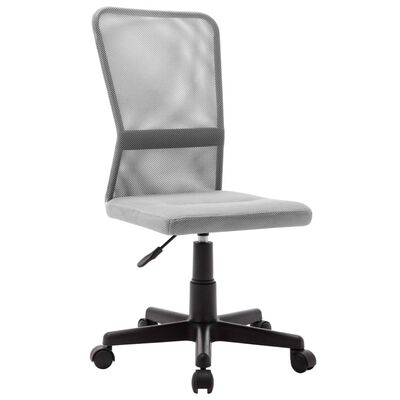 vidaXL Офис стол, сив, 44x52x100 см, мрежест плат