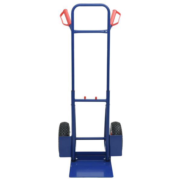vidaXL Ръчна количка Син и Червен 49,5 x 53 x 114 см Стомана