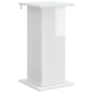 vidaXL Стойка за растения Бял гланц 30,5 x 30 x 60,5 см