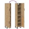 vidaXL Висок шкаф Дъб 34,5 x 34 x 180 см Инженерно дърво