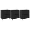 vidaXL Шкаф за съхранение 3 pcs Черния дъб 60 x 35 x 70 cm
