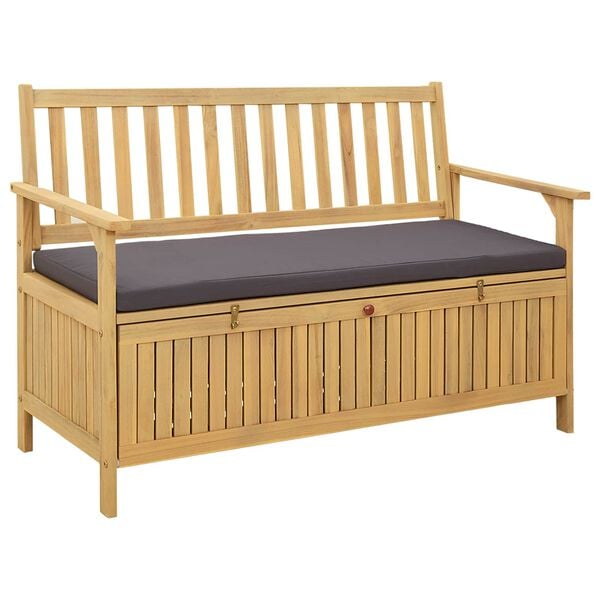 vidaXL Пейка с място за съхранение с възглавница със съхранение
