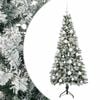 vidaXL Изкуствена коледна елха с топки 120 см 150 LED светодиода