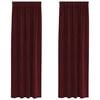 vidaXL Затъмняващи завеси 2 pcs Виненочервен 140 x 225 cm Кадифе