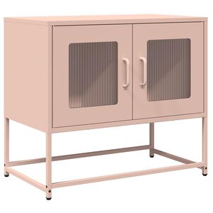 vidaXL ТВ шкаф Pink 68x39x60,5 cm Студено валцувана стомана
