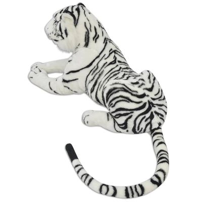 vidaXL Плюшена детска играчка тигър бяла XXL