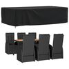 vidaXL Покривало за градинска мебел черно 315x180x74 см 420D Оксфорд
