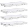 vidaXL Стенен рафт 4 бр. Бял мрамор 50 x 23,5 x 3,8 см