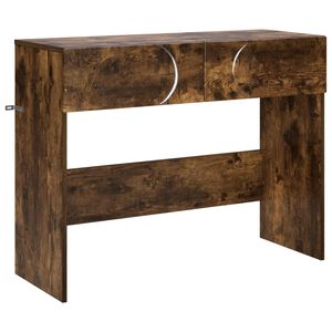 vidaXL Конзолна маса Опушен дъб 96,5 x 38 x 75 см Инженерна дървесина