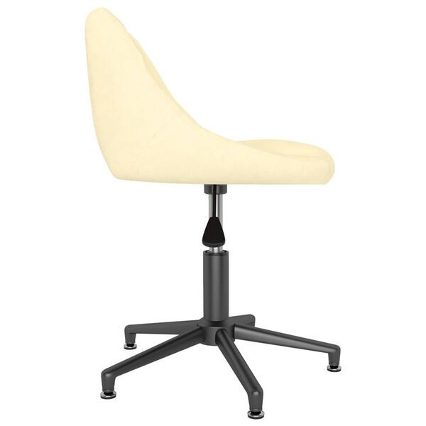 vidaXL Въртящи се трапезни столове, 4 бр, кремави, кадифе