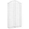 vidaXL Дъговидна габионна кошница 100x30x180/200 см поцинковано желязо
