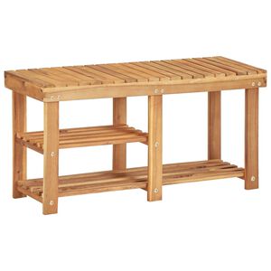 vidaXL Стелаж за обувки, 90x32x46 см, акациево дърво масив