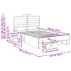 vidaXL Рамка за легло с таблото Дъб 120 x 200 cm Инженерно дърво
