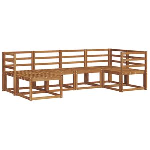 vidaXL Комплект дивани за открито 6 pcs Естествен