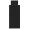 vidaXL Стенен шкаф, 100x18x40 см, черен, инженерно дърво
