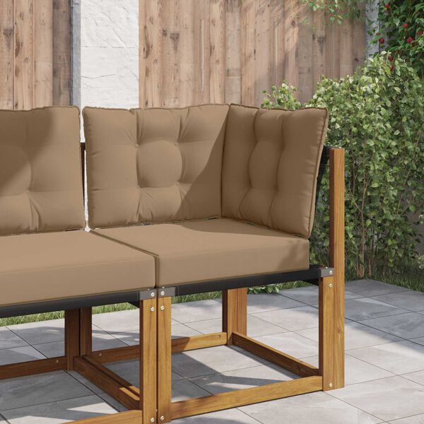 vidaXL Възглавница за диван на открито 3 pcs Таупе Полиестер