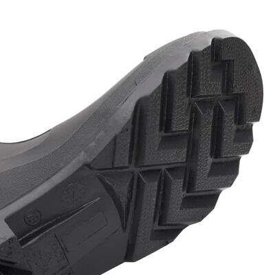 vidaXL Ботуши за дъжд с подвижни чорапи, черни, размер 43, PVC