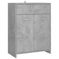 vidaXL Шкаф за баня, бетонно сив, 60x33x80 см, ПДЧ
