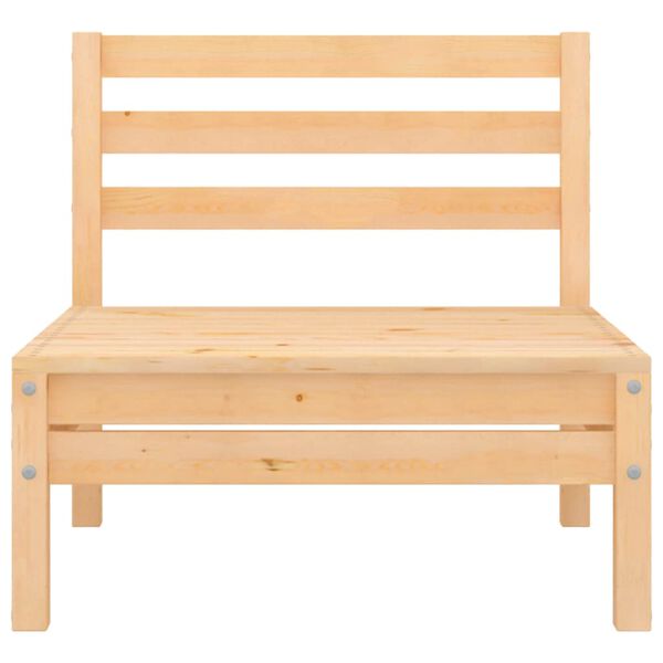 vidaXL Градински лаундж комплект, 3 части, бор масив