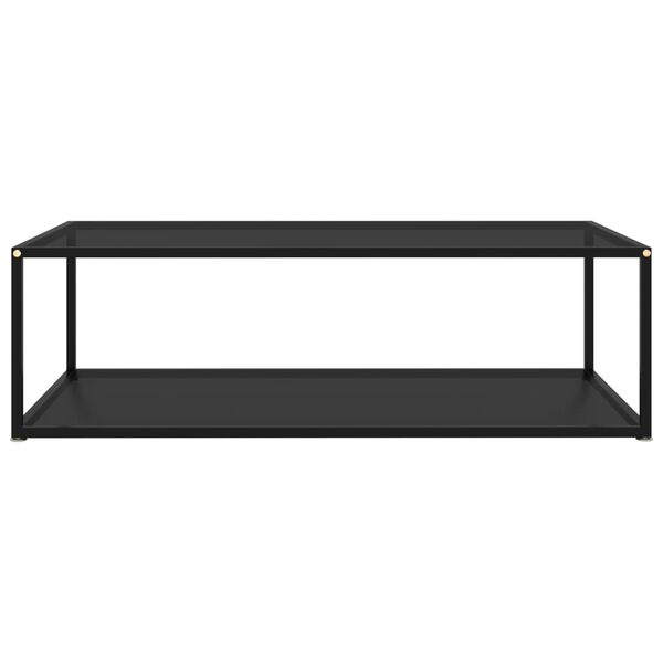 322903 vidaXL Coffee Table Black 120x60x35 cm Tempered Glass