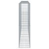 vidaXL Габионна кошница с покритие, 400x50x200 см, поцинковано желязо