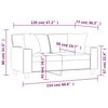 vidaXL 2-местен диван с възглавници, черен, 120 см, изкуствена кожа