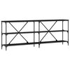 vidaXL Конзолна маса Черния дъб 200 x 30 x 75 см Инженерна дървесина