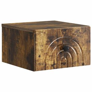 vidaXL Спален шкаф с монтаж на стена Опушен дъб 33 x 34,5 x 20 см