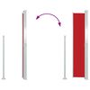 vidaXL Прибираща се странична тента, 160х500 см, червена