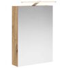 vidaXL Шкаф с огледало за баня Дъб Артизан 50 x 14,5 x 70 см
