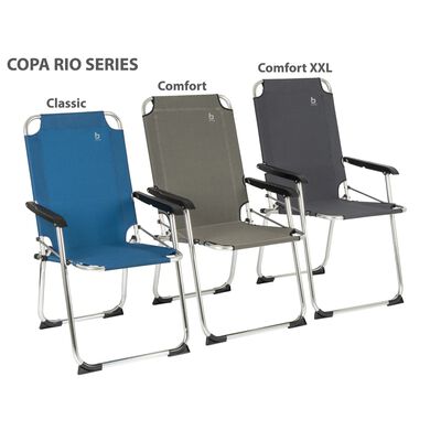 Bo-Camp Сгъваем стол за къмпинг Copa Rio Classic сив