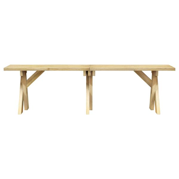 vidaXL Градински трапезен комплект от 3 части, импрегниран бор