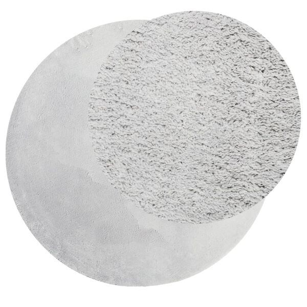 vidaXL Килим HUARTE с къс косъм, мек и миещ се, сив, &Oslash; 100 см