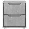 vidaXL нощно шкафче "VISNES" Бетон сив 45x40x50 cm Инженерна дървесина