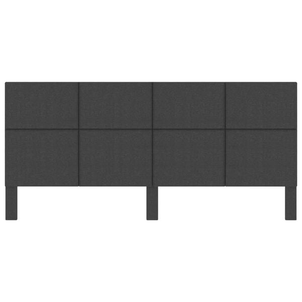 vidaXL Табла за спалня тъмносива текстил 200x200 см