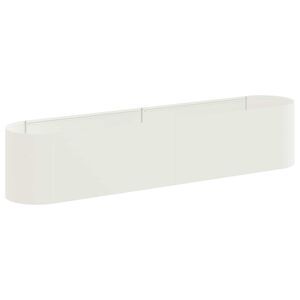 vidaXL Вдигната леха за градина Бяло 200 x 40 x 40 см