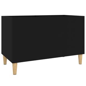 vidaXL Шкаф за грамофонни плочи черен 74,5x38x48 см инженерно дърво