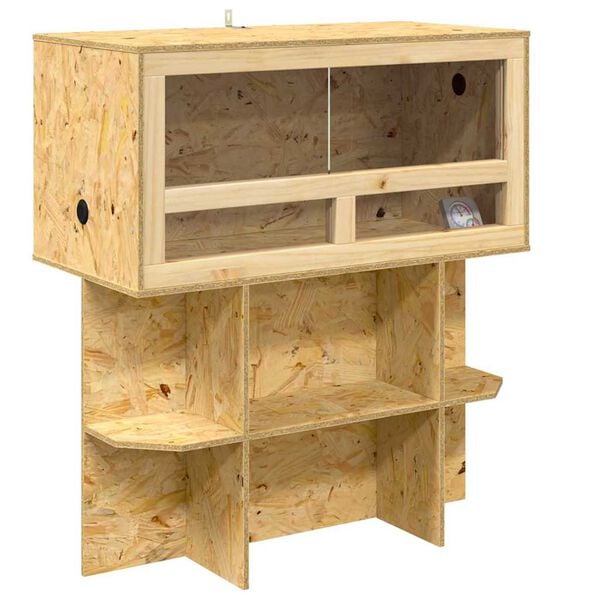 vidaXL Терариум Кафяво 80 х 40 х 90 см ОСБ