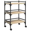 vidaXL Кухненска количка Сонома дъб 50 x 35 x 75,5 см