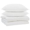 vidaXL Завивка с възглавница 3 pcs Бяло Микрофибър