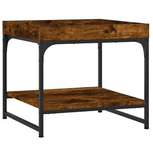 vidaXL Кафе маса, опушен дъб, 49,5x49,5x45 см, инженерно дърво