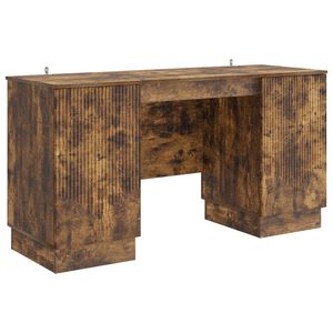 vidaXL Бюро Опушен дъб 142,5 x 50 x 75 см Инженерна дървесина