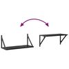 vidaXL Стени за рафтове с рафт 2 pcs Черния дъб 60 x 25 x 25,5 cm