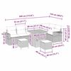 vidaXL Градински Софа Комплект 9 pcs Бежово полиратан