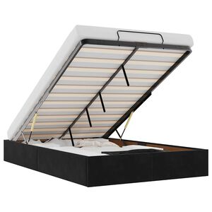 vidaXL Османска рамка за легло без матрак, черна, 120x200 см, кадифе