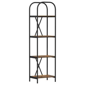 vidaXL Рафт за книги 4 нива 40 x 30 x 146 см Инженерна дървесина