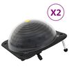vidaXL Соларни нагреватели за басейни 2 бр 75x75x36 см HDPE алуминий